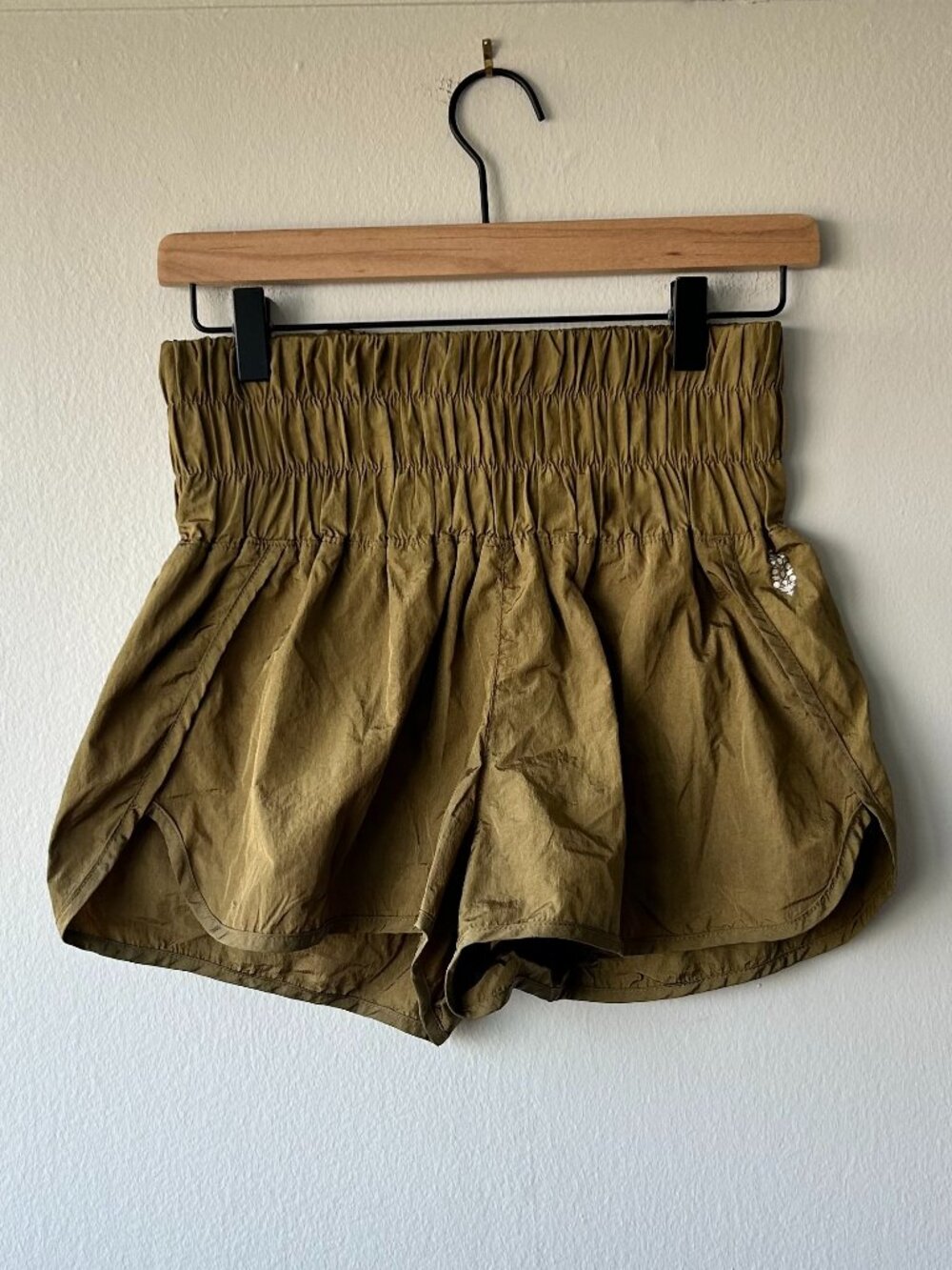 FP Movement Free People The Way Home Running Shorts Olive Green Small